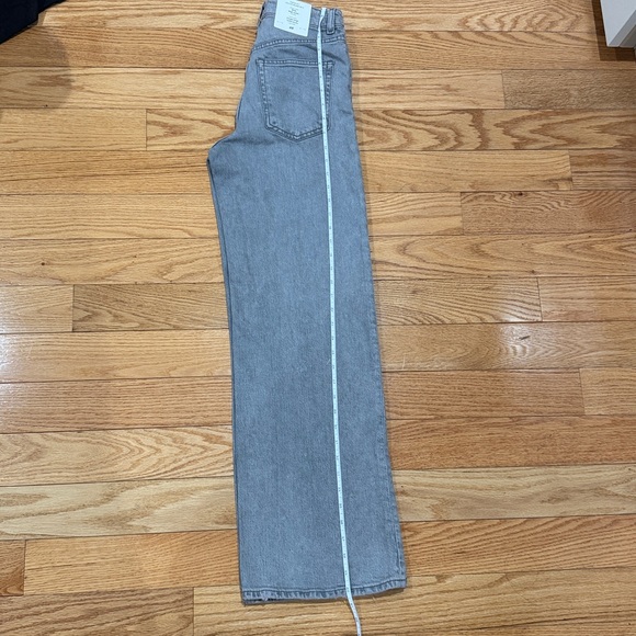 H&M WIDE LEG/HIGH WAIST LIGHT GREY JEANS Sz. 4 NWT - Picture 12 of 14